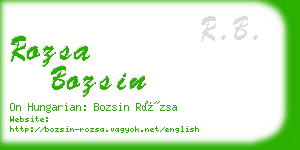 rozsa bozsin business card